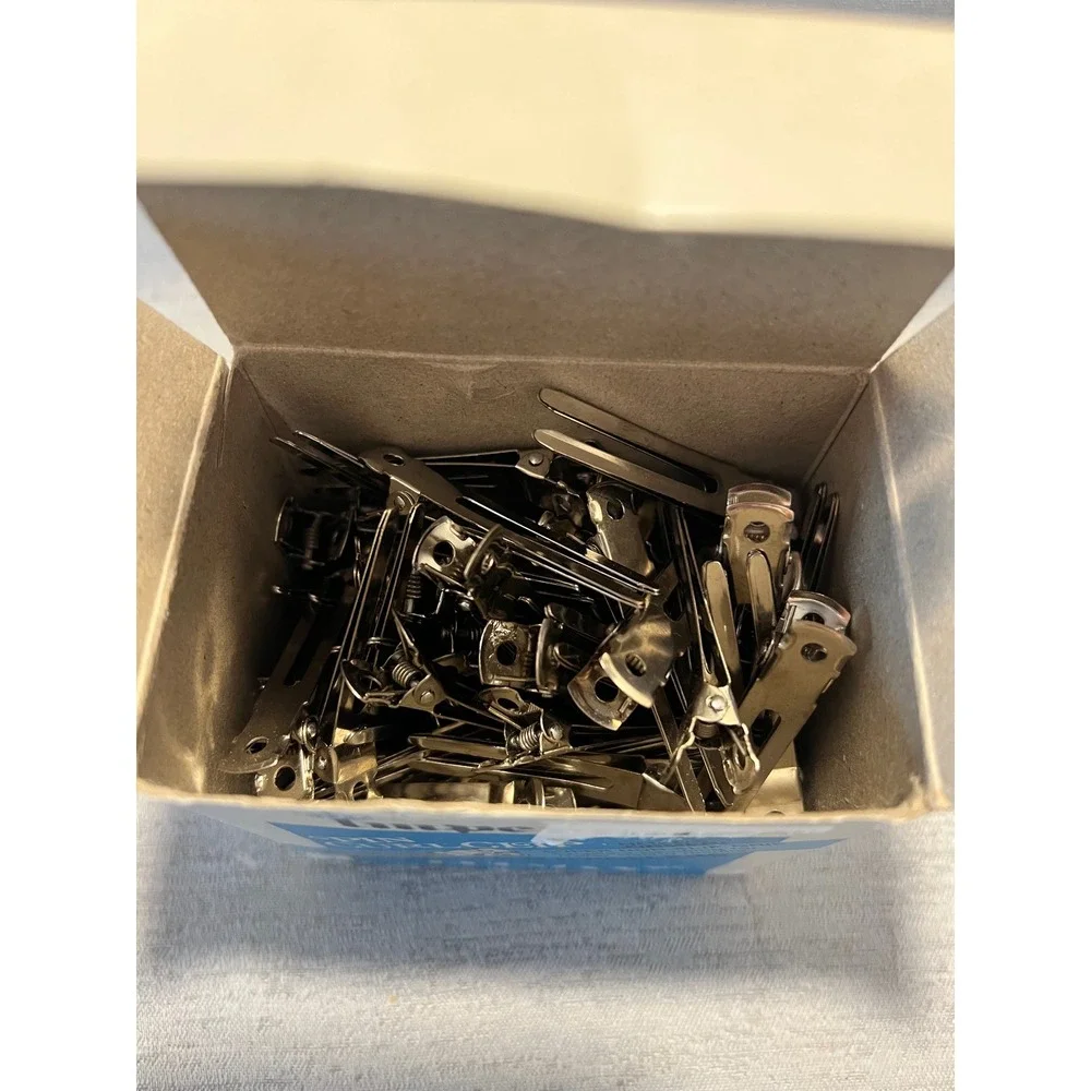 Vintage Imperial Burmax Pin Curl Clips Silver Metal Hair Styling Set 140 Box